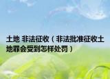 土地 非法征收（非法批準征收土地罪會受到怎樣處罰）