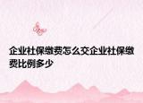 企業(yè)社保繳費(fèi)怎么交企業(yè)社保繳費(fèi)比例多少