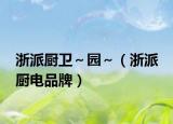 浙派廚衛(wèi)～園～（浙派 廚電品牌）
