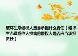 破壞生態(tài)侵權人應當承擔什么責任（破壞生態(tài)造成他人損害的侵權人是否應當承擔責任）