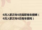 6月入職次年6月離職有年假嘛（6月入職次年6月有年假嗎）