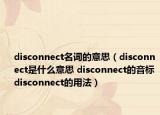 disconnect名詞的意思（disconnect是什么意思 disconnect的音標(biāo) disconnect的用法）