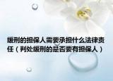 緩刑的擔(dān)保人需要承擔(dān)什么法律責(zé)任（判處緩刑的是否要有擔(dān)保人）