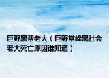 巨野黑幫老大（巨野常峰黑社會(huì)老大死亡原因誰(shuí)知道）