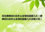 河北健康碼紅碼怎么變綠碼需要幾天（健康碼紅碼怎么變綠碼需要幾天詳細介紹）