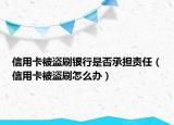 信用卡被盜刷銀行是否承擔(dān)責(zé)任（信用卡被盜刷怎么辦）