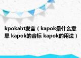 kpokaht發(fā)音（kapok是什么意思 kapok的音標(biāo) kapok的用法）