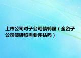 上市公司對(duì)子公司債轉(zhuǎn)股（全資子公司債轉(zhuǎn)股需要評(píng)估嗎）