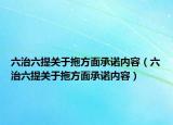 六治六提關(guān)于拖方面承諾內(nèi)容（六治六提關(guān)于拖方面承諾內(nèi)容）