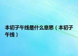 本初子午線是什么意思（本初子午線）
