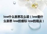 low什么意思怎么讀（low是什么意思 low的音標 low的用法）