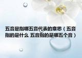 五音是指哪五音代表的意思（五音指的是什么 五音指的是哪五個音）