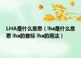 LHA是什么意思（lha是什么意思 lha的音標(biāo) lha的用法）
