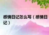感情日記怎么寫（感情日記）