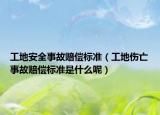 工地安全事故賠償標(biāo)準(zhǔn)（工地傷亡事故賠償標(biāo)準(zhǔn)是什么呢）