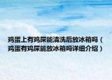 雞蛋上有雞屎能清洗后放冰箱嗎（雞蛋有雞屎能放冰箱嗎詳細介紹）