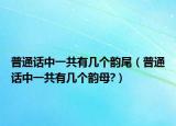 普通話中一共有幾個(gè)韻尾（普通話中一共有幾個(gè)韻母?）