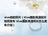 vivo拍的照片（Vivo攝影高清照片如何發(fā)布 Vivo攝影高清照片怎么發(fā)布介紹）