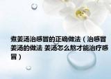 煮姜湯治感冒的正確做法（治感冒姜湯的做法 姜湯怎么熬才能治療感冒）