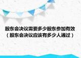 股東會決議需要多少股東參加有效（股東會決議應(yīng)該有多少人通過）