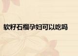 軟籽石榴孕婦可以吃嗎