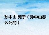 孫中山 死于（孫中山怎么死的）
