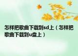 怎樣把歌曲下載到sd上（怎樣把歌曲下載到u盤上）