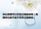訴訟離婚可以在登記地起訴嗎（離婚訴訟能不能不在登記地起訴）
