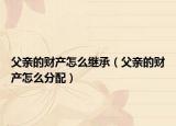 父親的財產(chǎn)怎么繼承（父親的財產(chǎn)怎么分配）