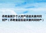 養(yǎng)老金屬于個人財產(chǎn)還是夫妻共同財產(chǎn)（養(yǎng)老金是否是夫妻共同財產(chǎn)）