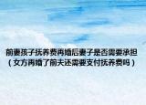 前妻孩子撫養(yǎng)費(fèi)再婚后妻子是否需要承擔(dān)（女方再婚了前夫還需要支付撫養(yǎng)費(fèi)嗎）