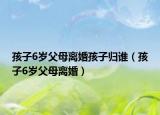 孩子6歲父母離婚孩子歸誰(shuí)（孩子6歲父母離婚）