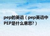 pep的英語（pep英語中PEP是什么意思?）