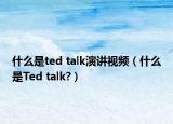 什么是ted talk演講視頻（什么是Ted talk?）