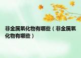 非金屬氧化物有哪些（非金屬氧化物有哪些）