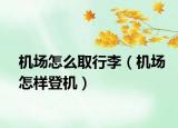 機場怎么取行李（機場怎樣登機）