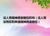 法人有精神損害賠償權(quán)嗎（法人有沒有權(quán)利申請精神損害賠償）