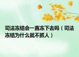 司法凍結(jié)會(huì)一直凍下去嗎（司法凍結(jié)為什么就不抓人）