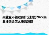 失業(yè)金不領(lǐng)取有什么好處2022失業(yè)補(bǔ)助金怎么申請(qǐng)領(lǐng)取