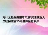 為什么社保費(fèi)用年年漲!靈活就業(yè)人員社保繳滿15年退休金有多少