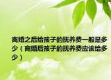 離婚之后給孩子的撫養(yǎng)費一般是多少（離婚后孩子的撫養(yǎng)費應該給多少）