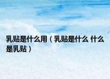 乳貼是什么用（乳貼是什么 什么是乳貼）