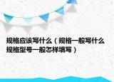 規(guī)格應(yīng)該寫什么（規(guī)格一般寫什么 規(guī)格型號一般怎樣填寫）