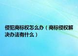 侵犯商標權(quán)怎么辦（商標侵權(quán)解決辦法有什么）