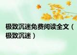 極致沉迷免費(fèi)閱讀全文（極致沉迷）