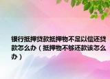 銀行抵押貸款抵押物不足以償還貸款怎么辦（抵押物不夠還款該怎么辦）
