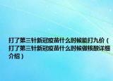 打了第三針新冠疫苗什么時(shí)候能打九價(jià)（打了第三針新冠疫苗什么時(shí)候做核酸詳細(xì)介紹）