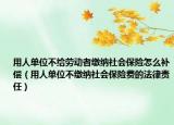 用人單位不給勞動者繳納社會保險(xiǎn)怎么補(bǔ)償（用人單位不繳納社會保險(xiǎn)費(fèi)的法律責(zé)任）
