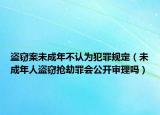 盜竊案未成年不認(rèn)為犯罪規(guī)定（未成年人盜竊搶劫罪會公開審理嗎）