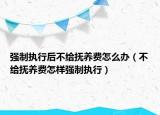 強(qiáng)制執(zhí)行后不給撫養(yǎng)費(fèi)怎么辦（不給撫養(yǎng)費(fèi)怎樣強(qiáng)制執(zhí)行）